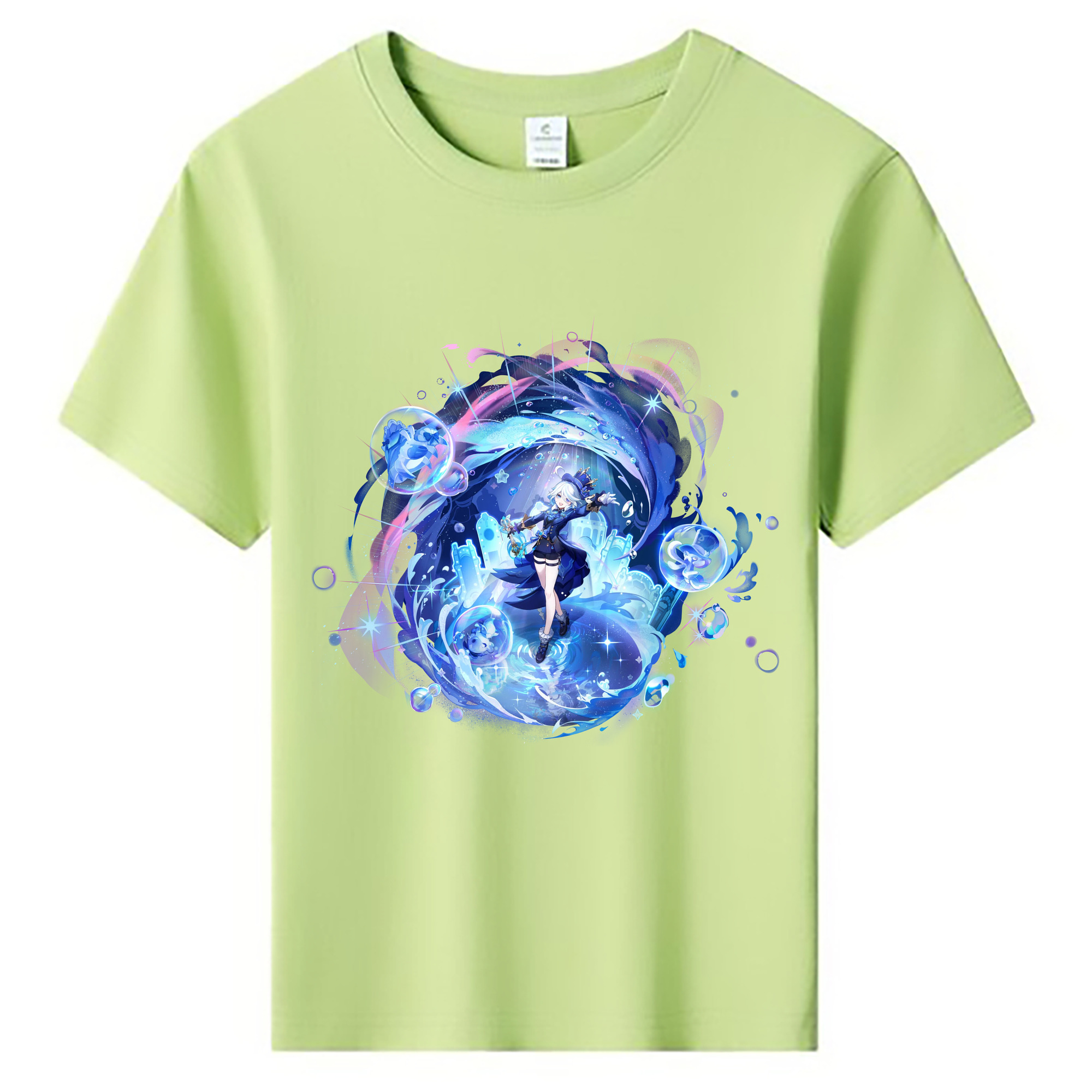 げんし神 フリーナ genshin Furina 綿100％キッズTシャツ（フロントプリント）